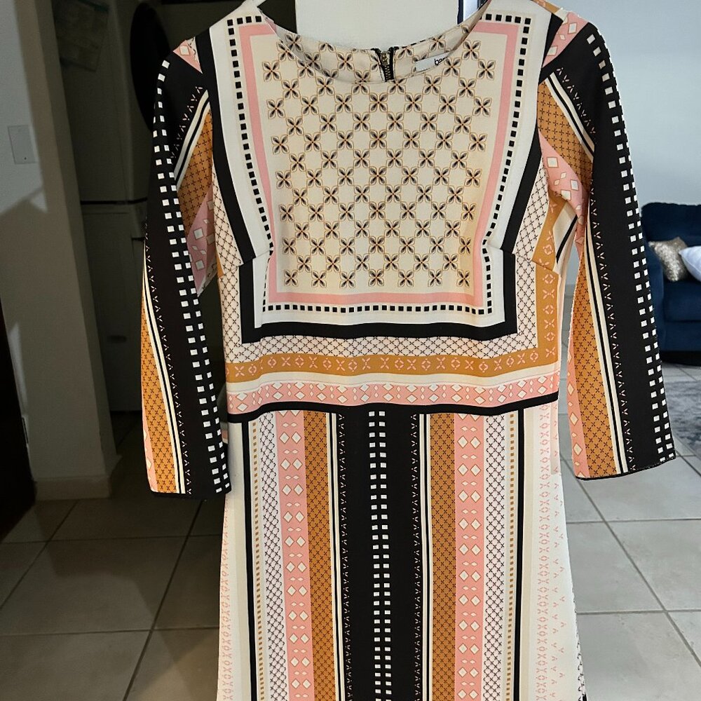 Bar III Printed Dress Size Small - Vibrant Colors, Gently Used (Worn Once)